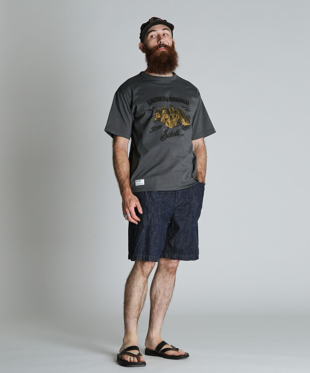 HORSE FLOCKY T-SHIRT/ホース フロッキー Tシャツ