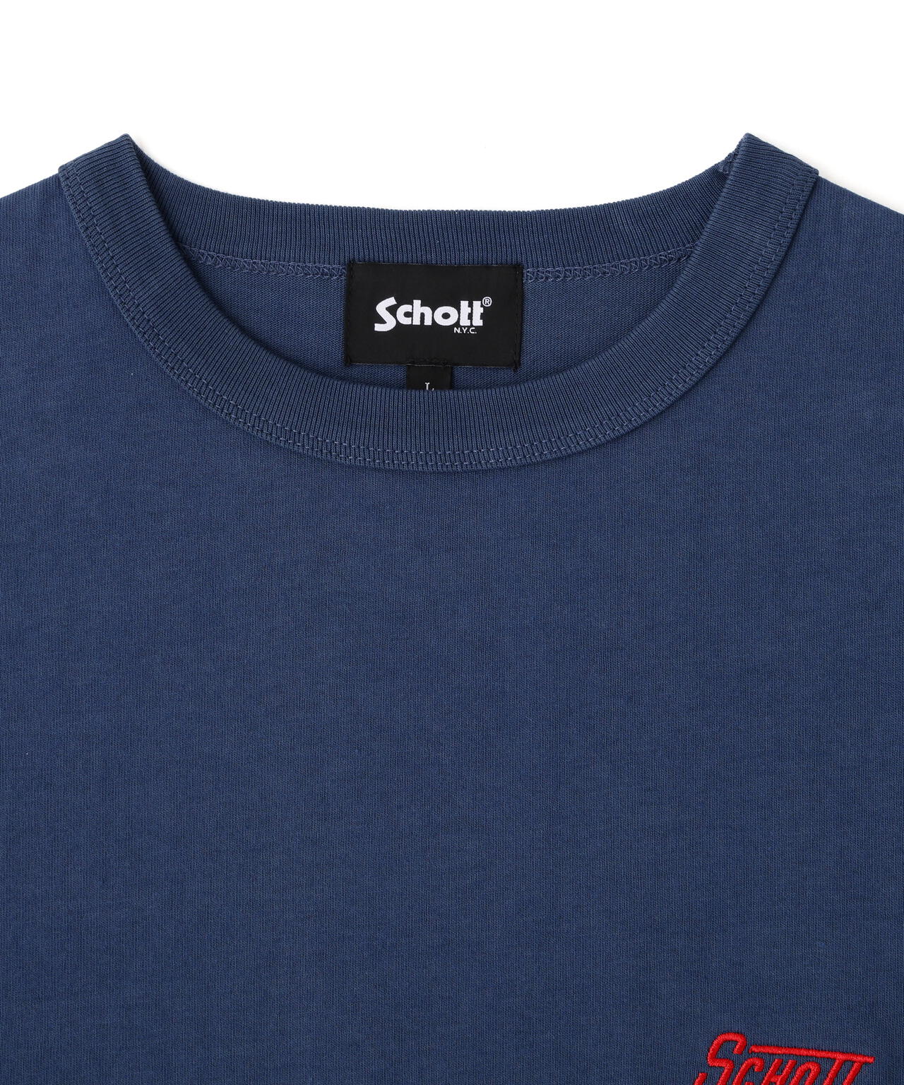 HEART.LOGO Schott BROS. EMB. T-SHIRT/ハートロゴ ショットブロス 刺繍Tシャツ