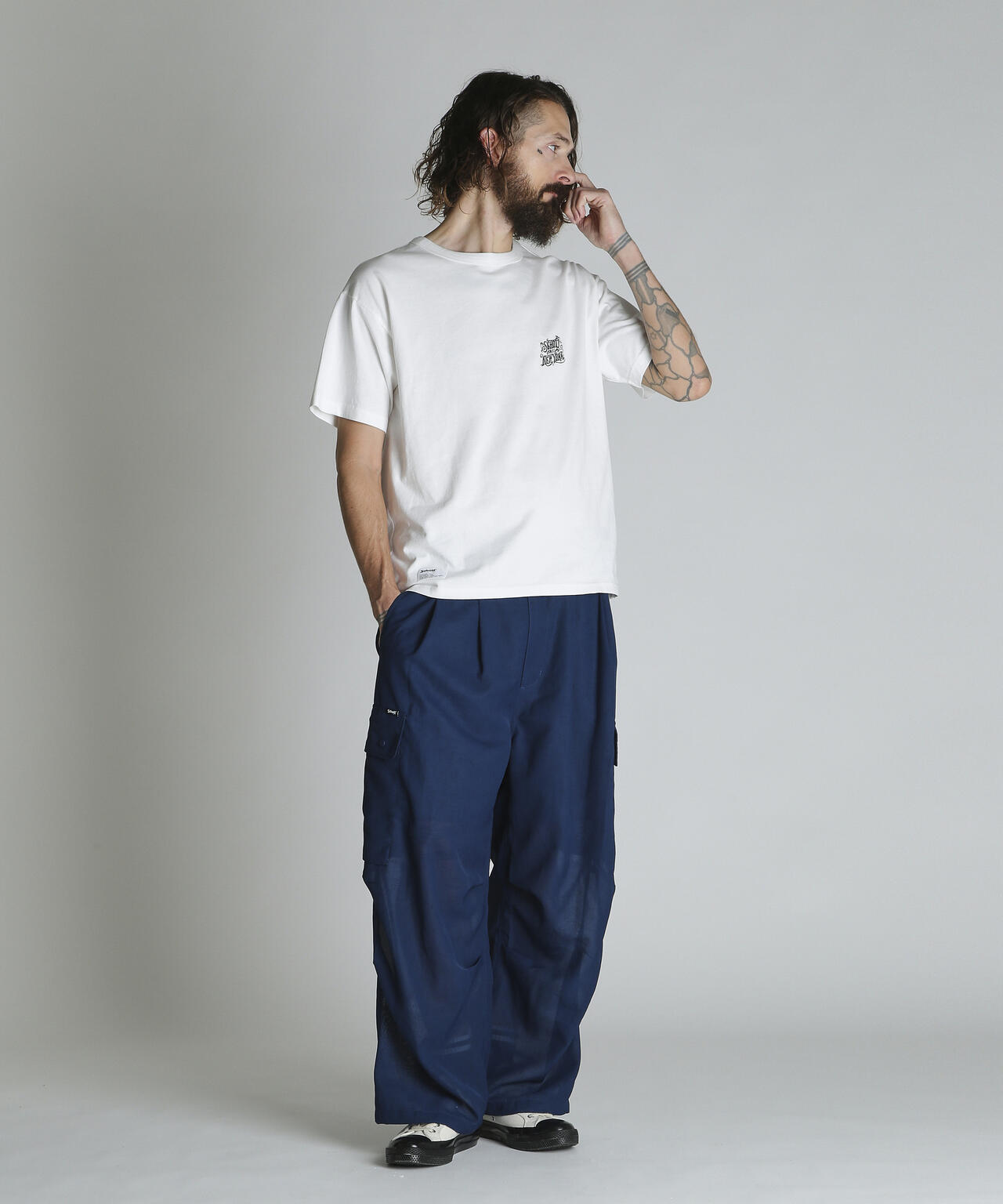ARABESQU EMB. COMPACT T-SHIRT/アラベスク 刺繍 コンパクト Tシャツ