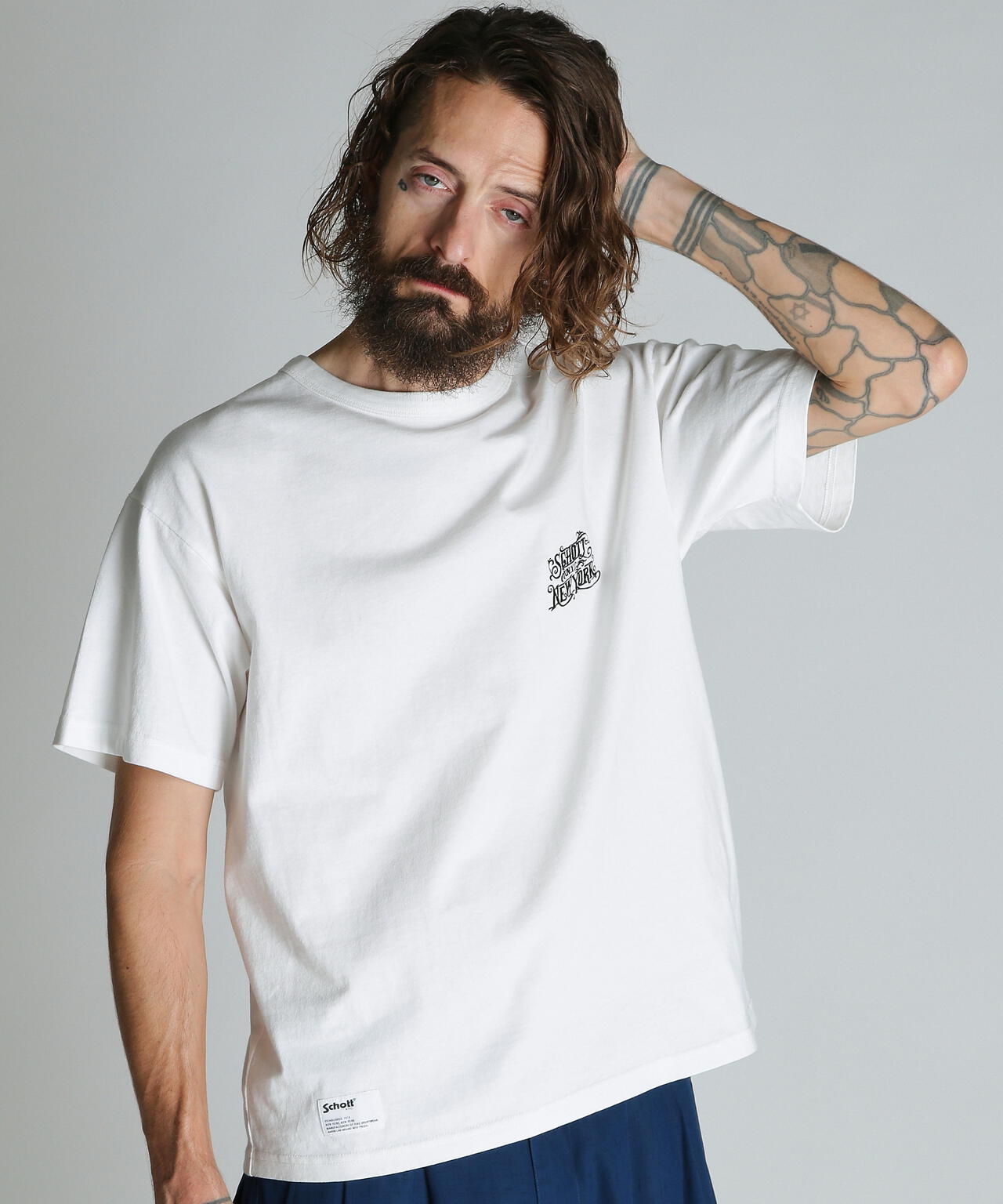 ARABESQU EMB. COMPACT T-SHIRT/アラベスク 刺繍 コンパクト Tシャツ