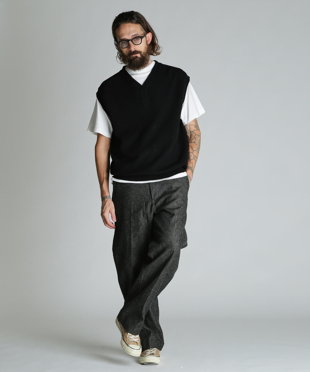 BLACK SHEEP KNIT VEST/ブラックシープ ニットベスト