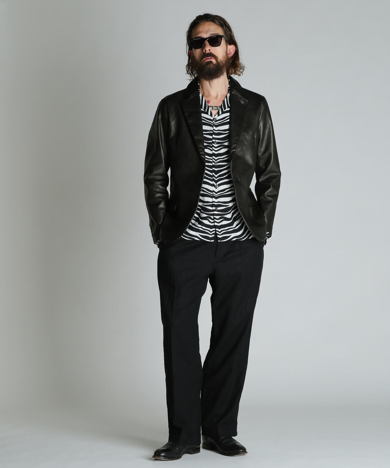 LEATHER  TAILORED JACKET/レザーテーラードジャケット
