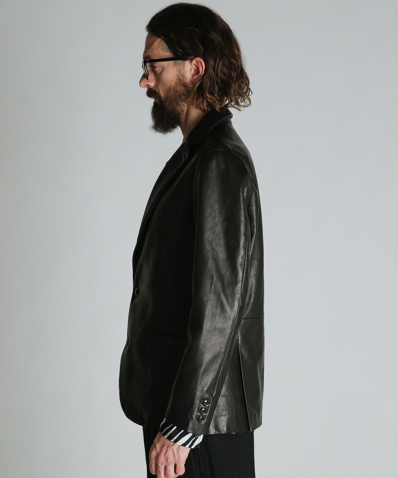 LEATHER  TAILORED JACKET/レザーテーラードジャケット