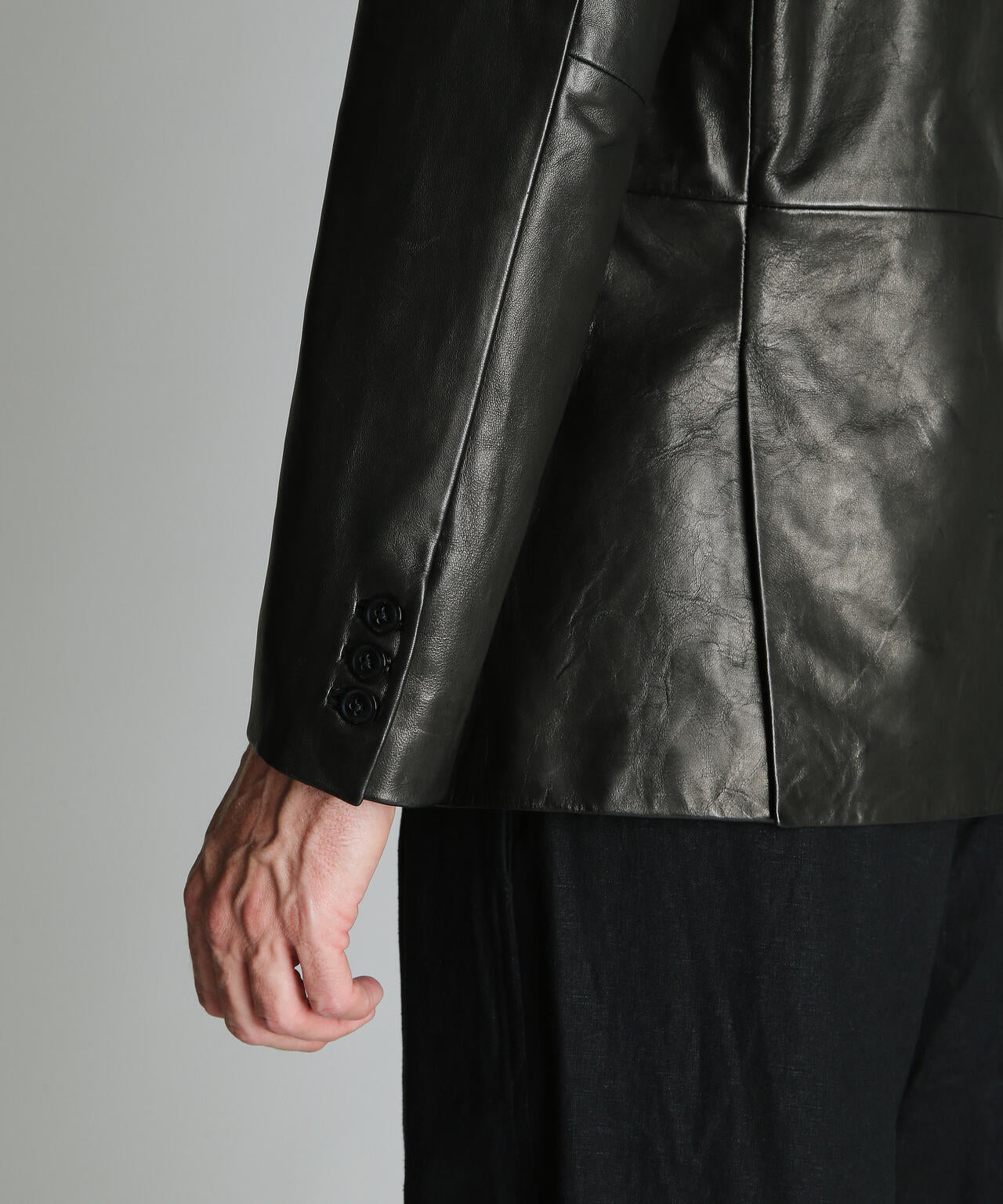 LEATHER  TAILORED JACKET/レザーテーラードジャケット