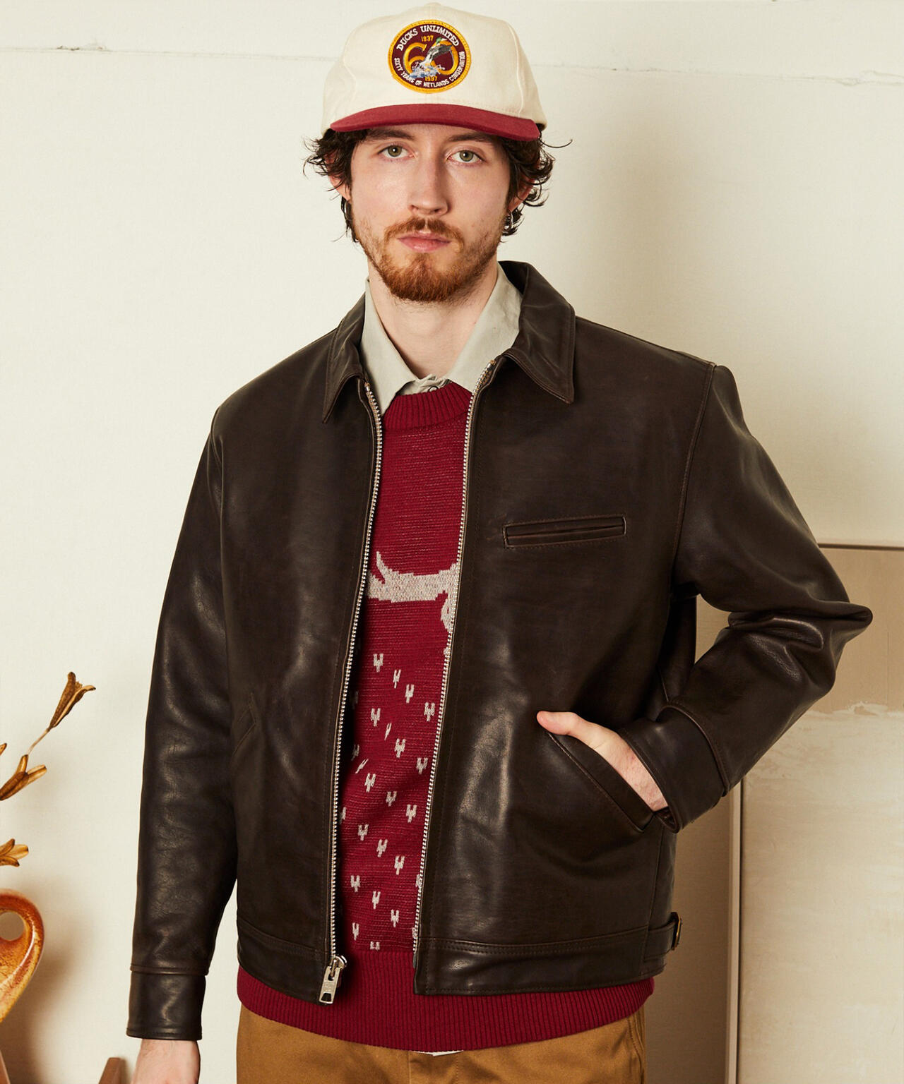 SPECIAL LEATHER TRACKER JACKET/スペシャル レザー トラッカージャケット