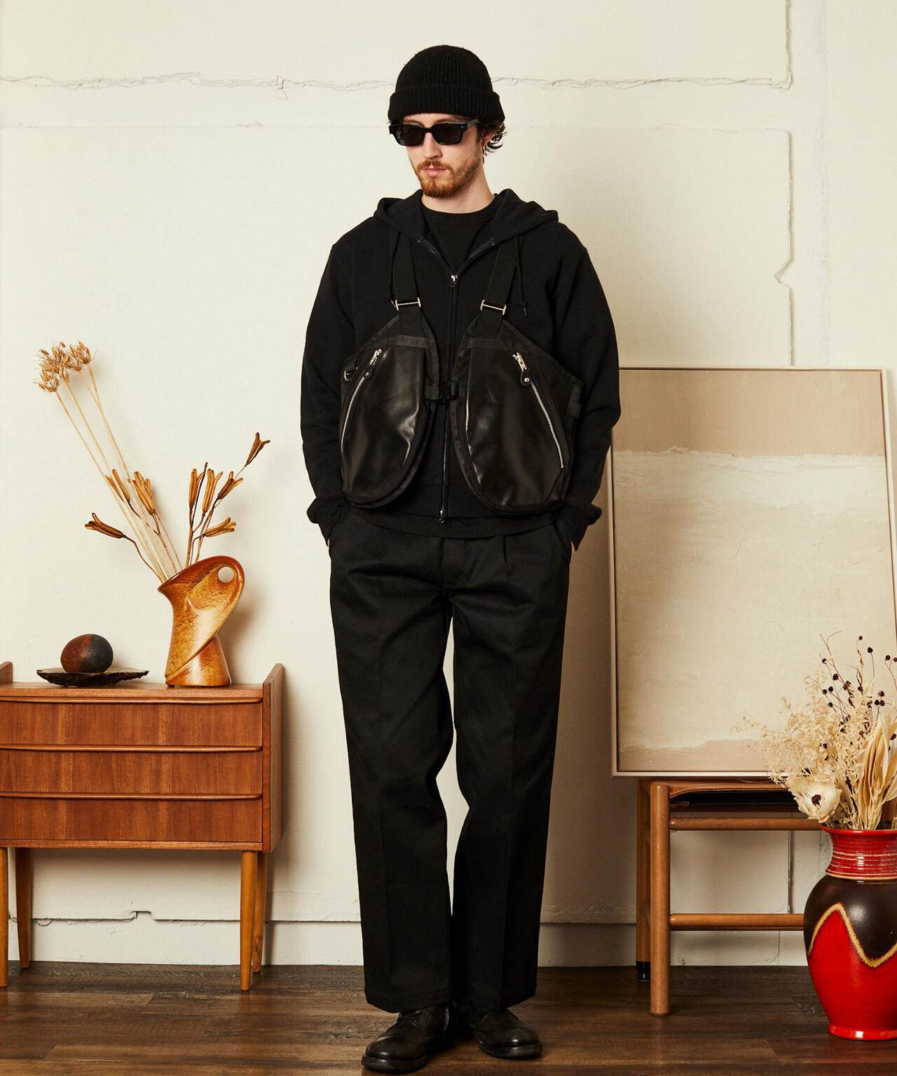 LEATHER LUGGAGE VEST/レザーラゲッジ ベスト