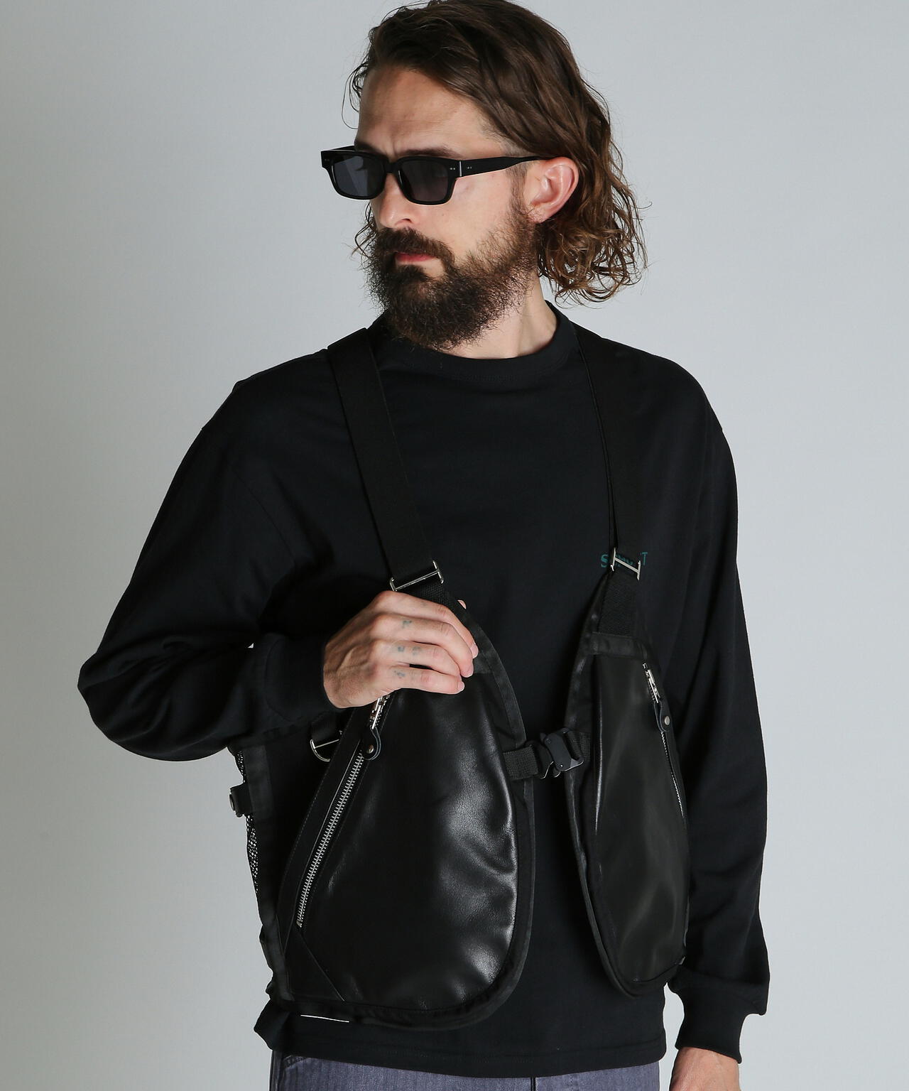 LEATHER LUGGAGE VEST/レザーラゲッジ ベスト