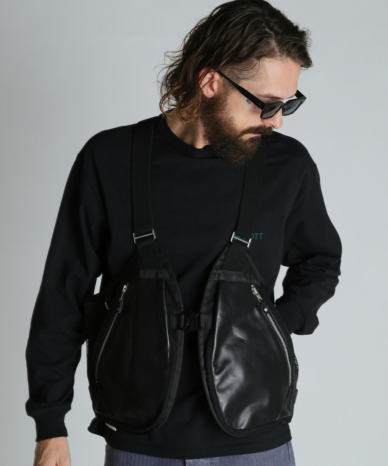LEATHER LUGGAGE VEST/レザーラゲッジ ベスト