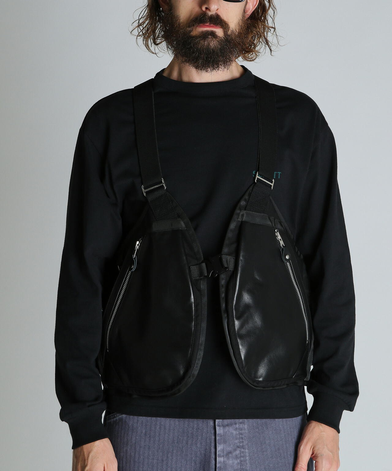 LEATHER LUGGAGE VEST/レザーラゲッジ ベスト