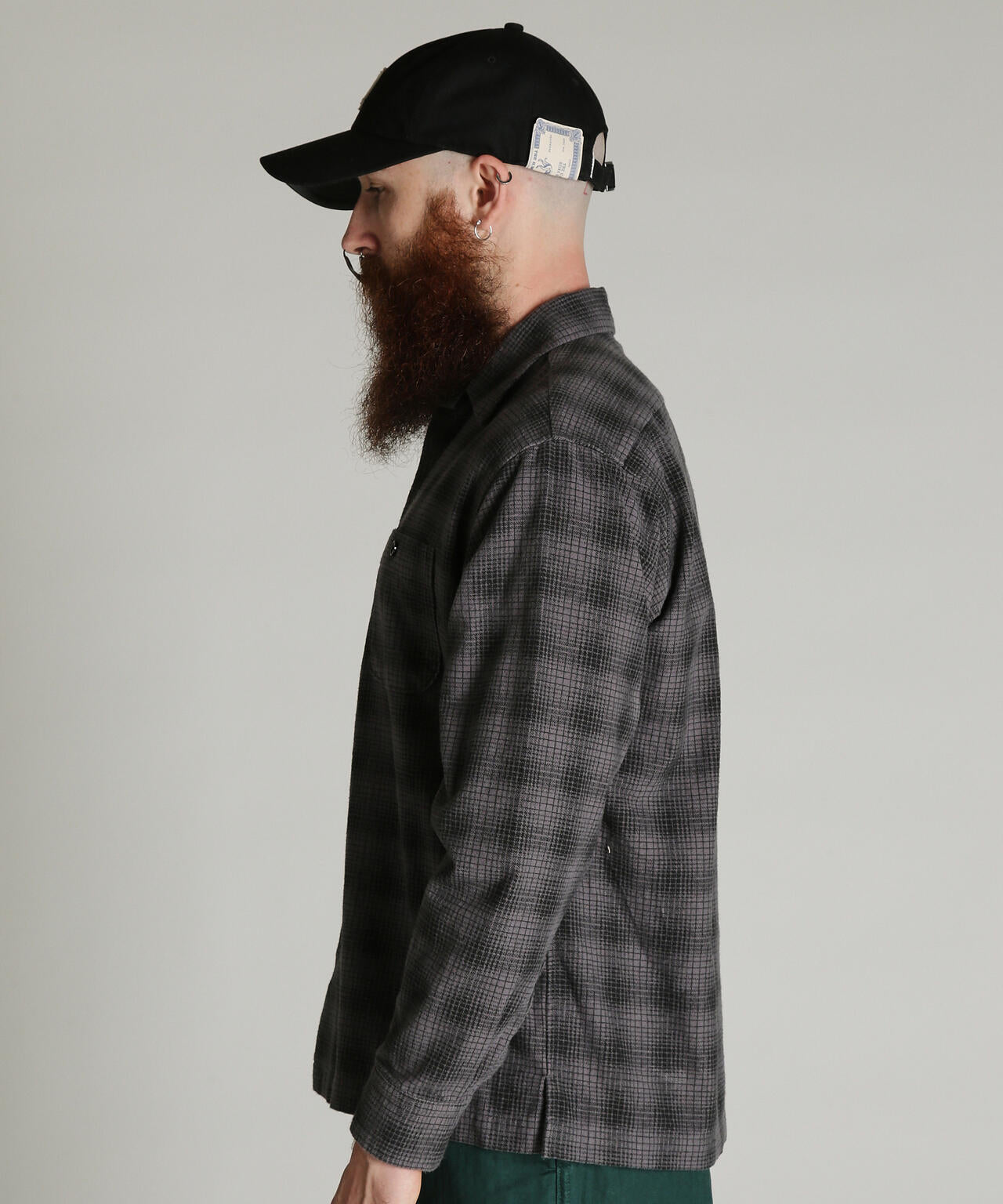 PRINT OMBRE CHECK FLANNEL SHIRT/プリント オンブレ チェック フランネル シャツ