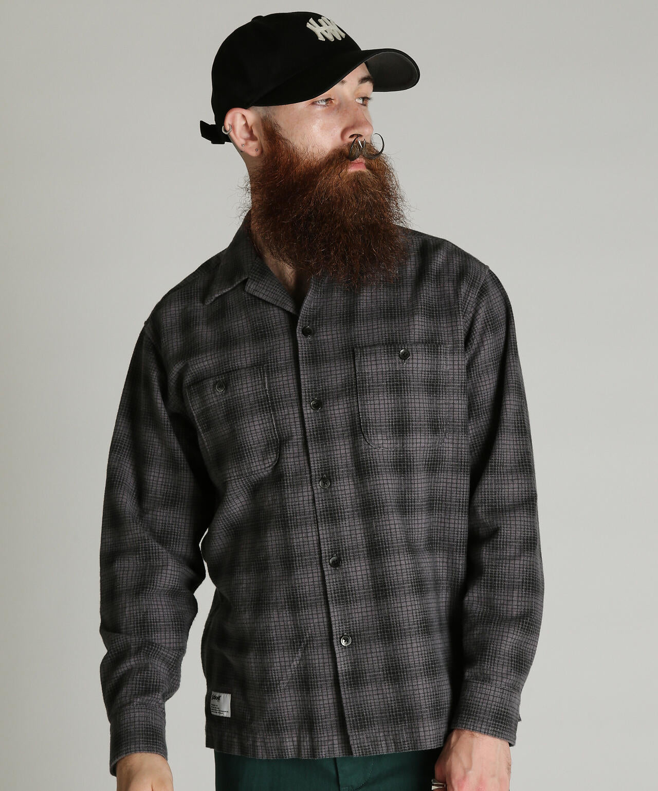 PRINT OMBRE CHECK FLANNEL SHIRT/プリント オンブレ チェック フランネル シャツ
