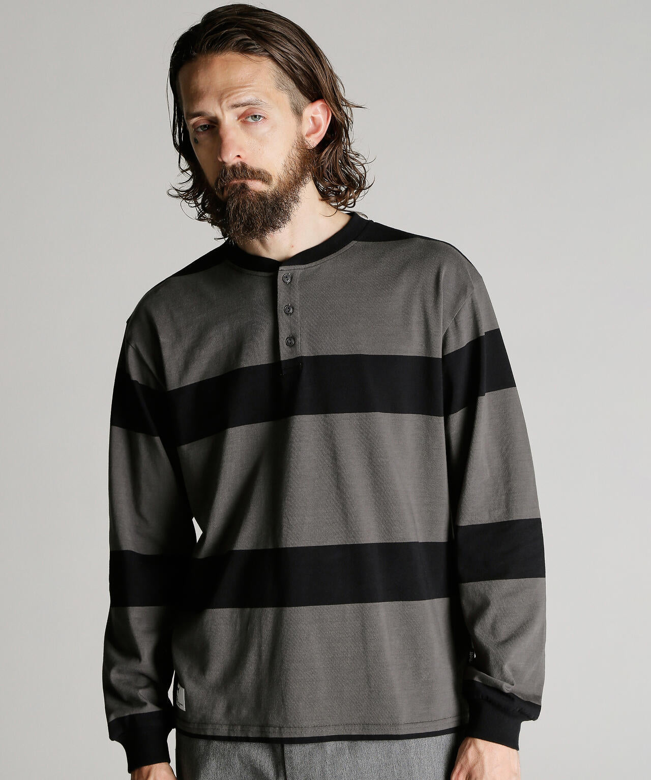 O.G. BORDER HENLEY LS T-SHIRT/ボーダーヘンリー ロンT