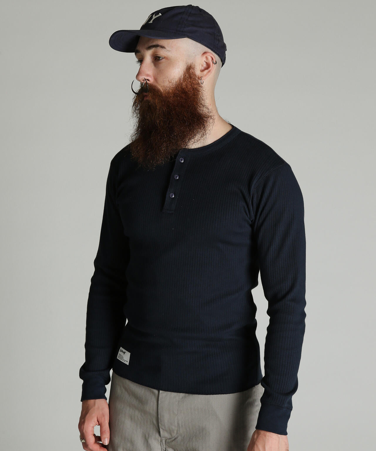 ARMY RIB HENLEY LS T-SHIRT/アーミーリブ ヘンリーロンT