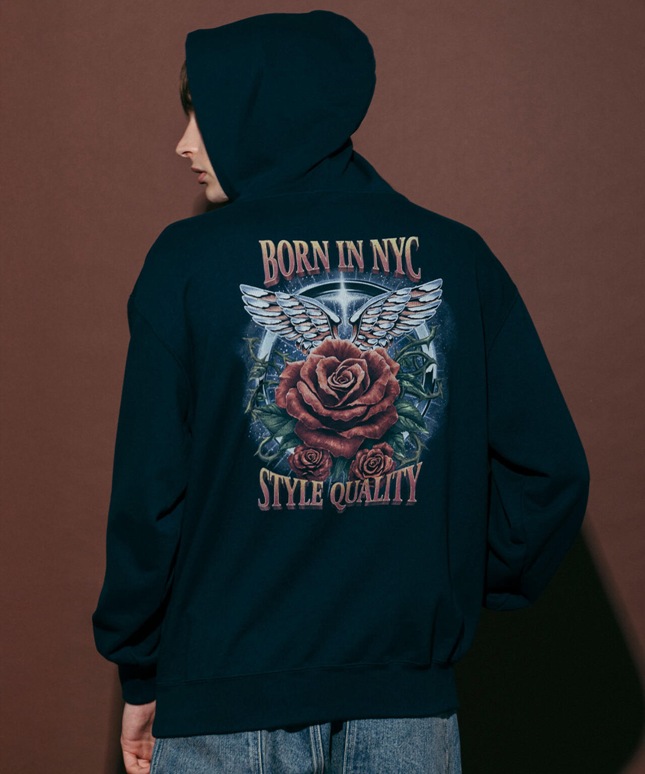 BORN IN NYC HOODED SWEAT/ボーンイン ニューヨーク パーカー