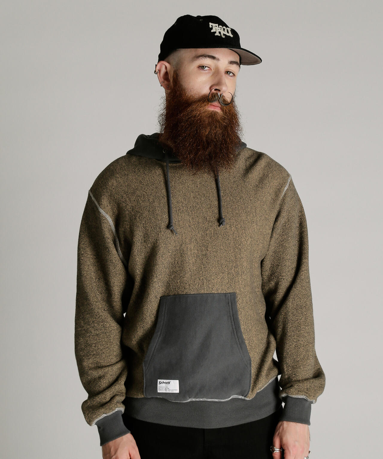 SALT AND PEPPER HOODED SWEAT/ソルトアンドペッパー パーカー