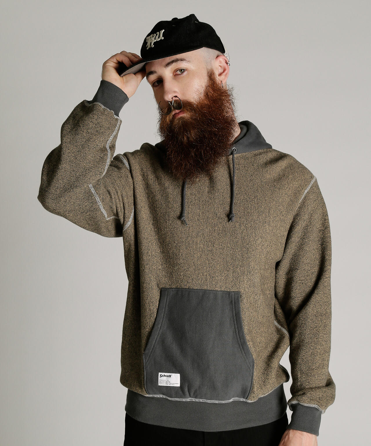 SALT AND PEPPER HOODED SWEAT/ソルトアンドペッパー パーカー