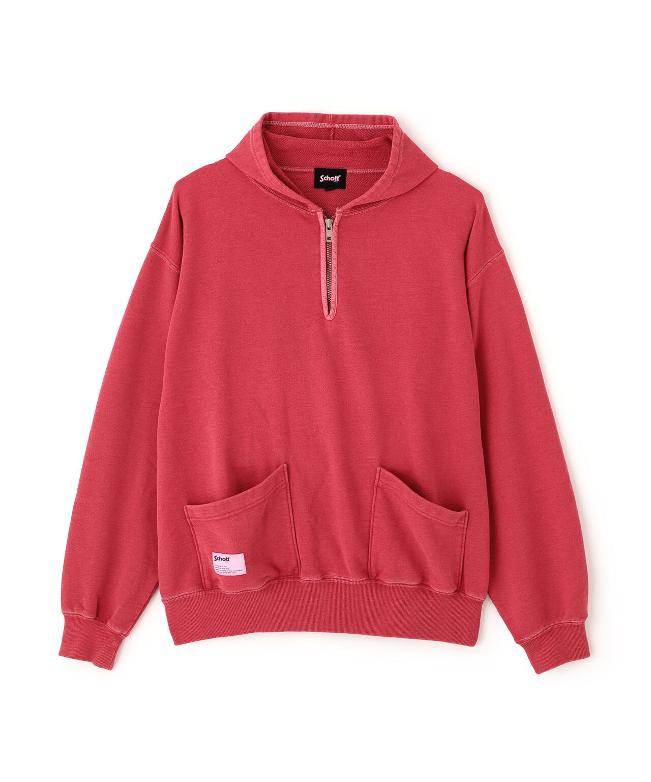 HALF ZIP HOODED SWEAT/ハーフジップ パーカー