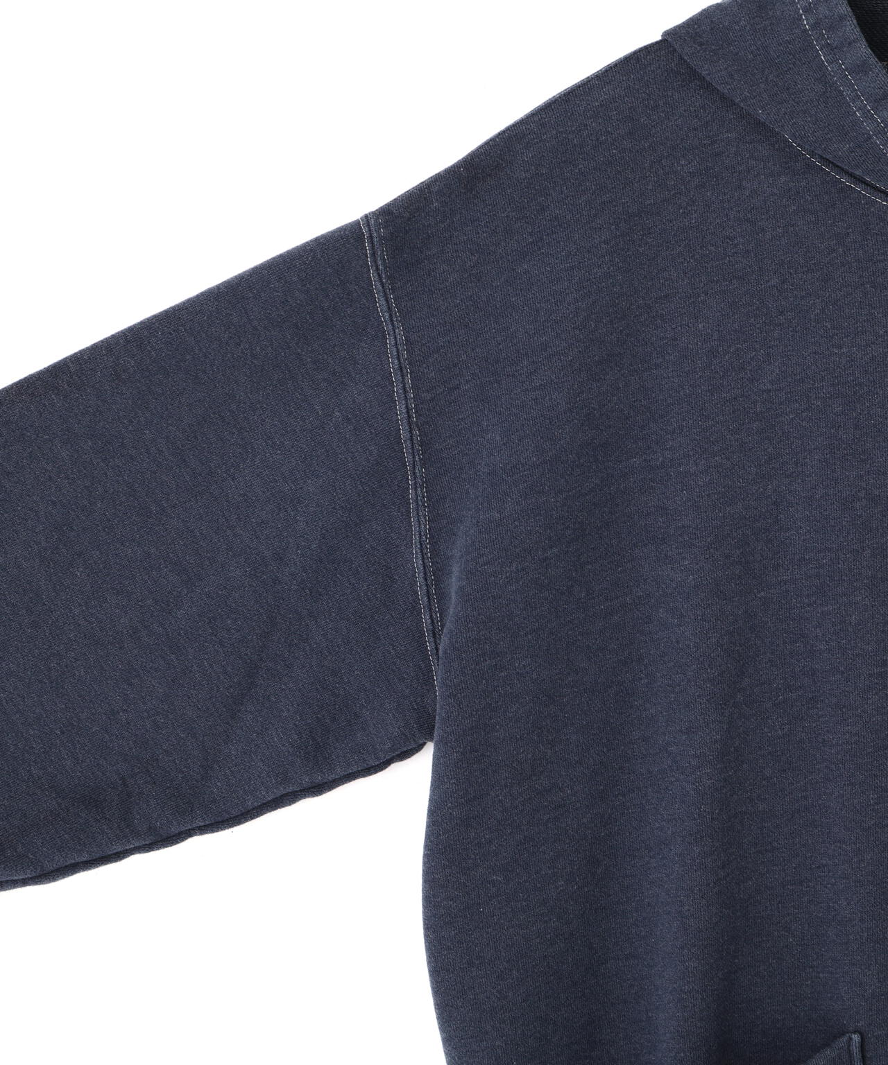 HALF ZIP HOODED SWEAT/ハーフジップ パーカー