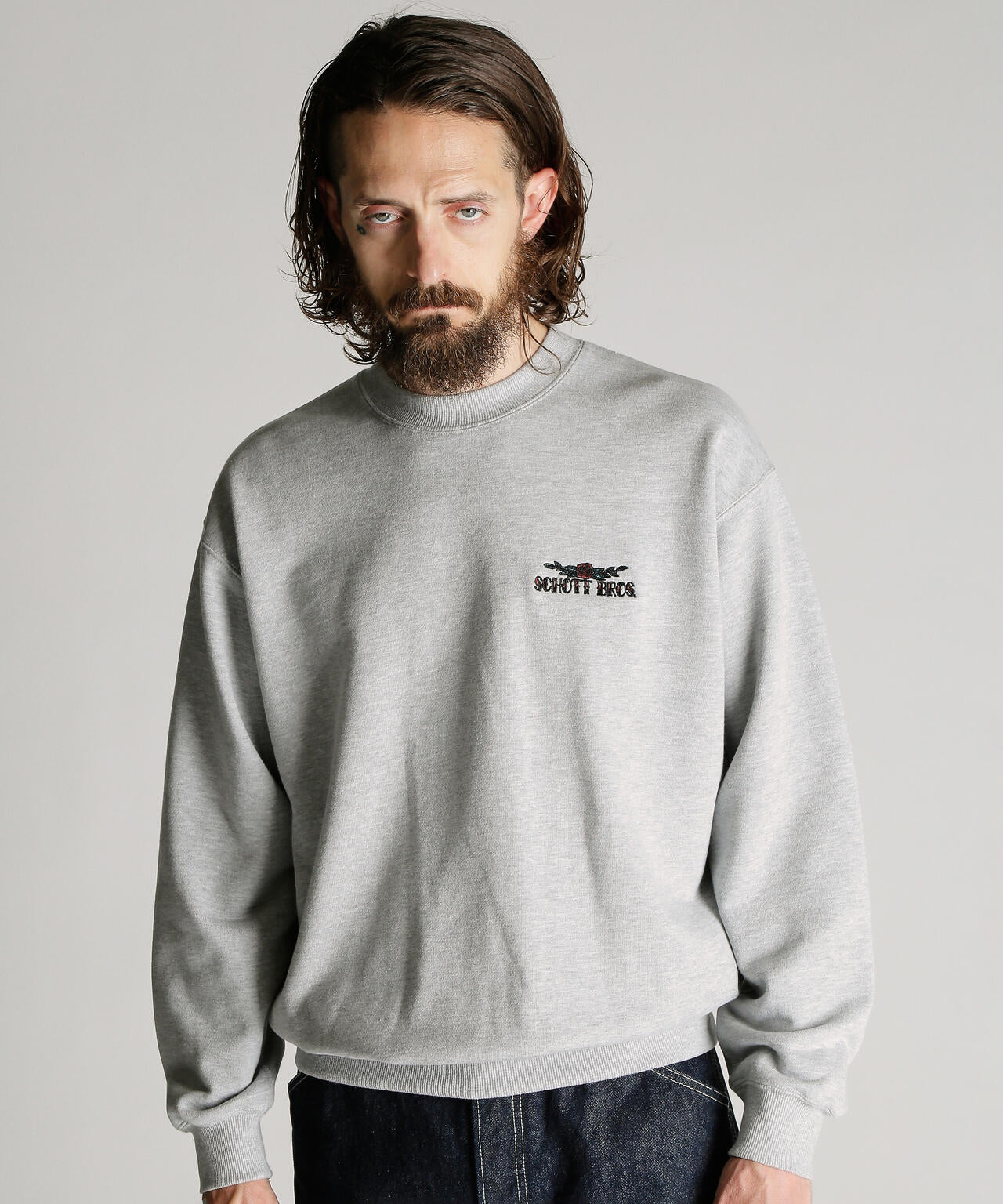 CREW SWEAT SHAKE HAND HORSE/クルースウェット シェイクハンドホース