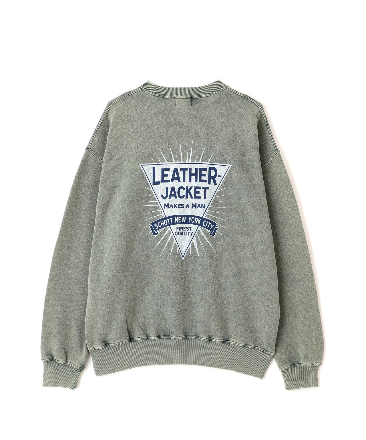 CREW SWEAT LEATHER JACKET MAKES A MAN/クルー スウェット レザー ジャケット メイクスアマン