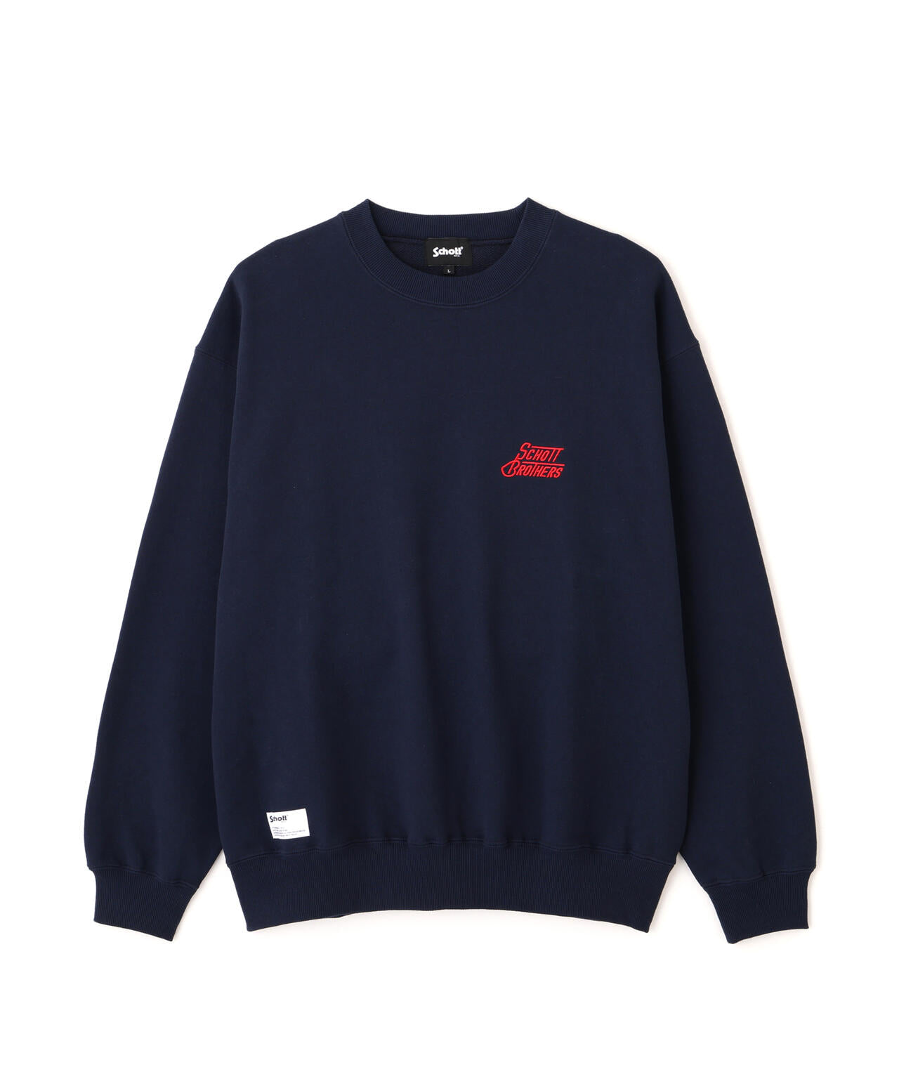 CREW SWEAT H.LOGO Schott BROS. EMB./クルー 刺繍スウェット ハート ロゴ ショット ブラザーズ