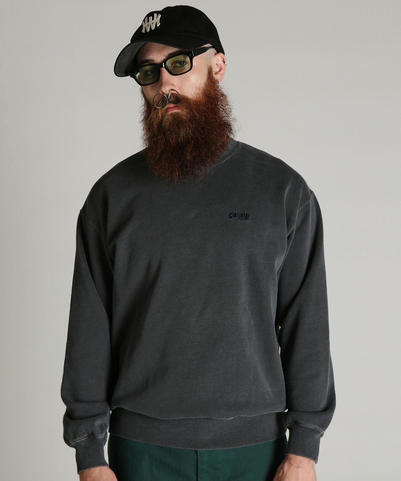 CREW SWEAT SQUARE Schott N.Y.C. EMB./クルー 刺繍スウェット スクエアー ショット ニューヨーク