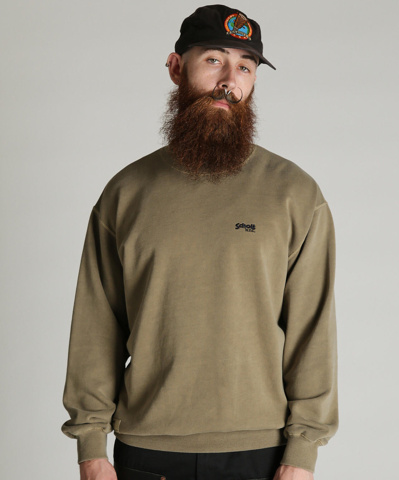 CREW SWEAT SQUARE Schott N.Y.C. EMB./クルー 刺繍スウェット スクエアー ショット ニューヨーク
