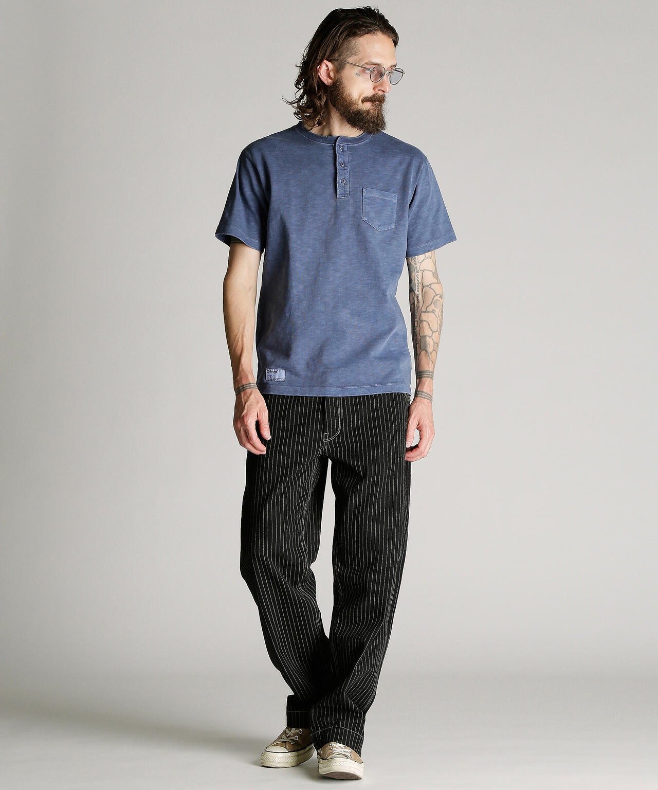 SLUB HENLEY T-SHIRT/スラブ ヘンリー Tシャツ