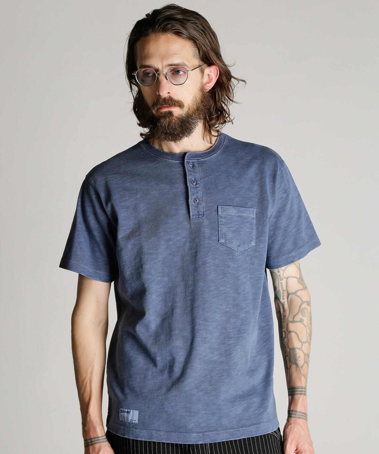 SLUB HENLEY T-SHIRT/スラブ ヘンリー Tシャツ
