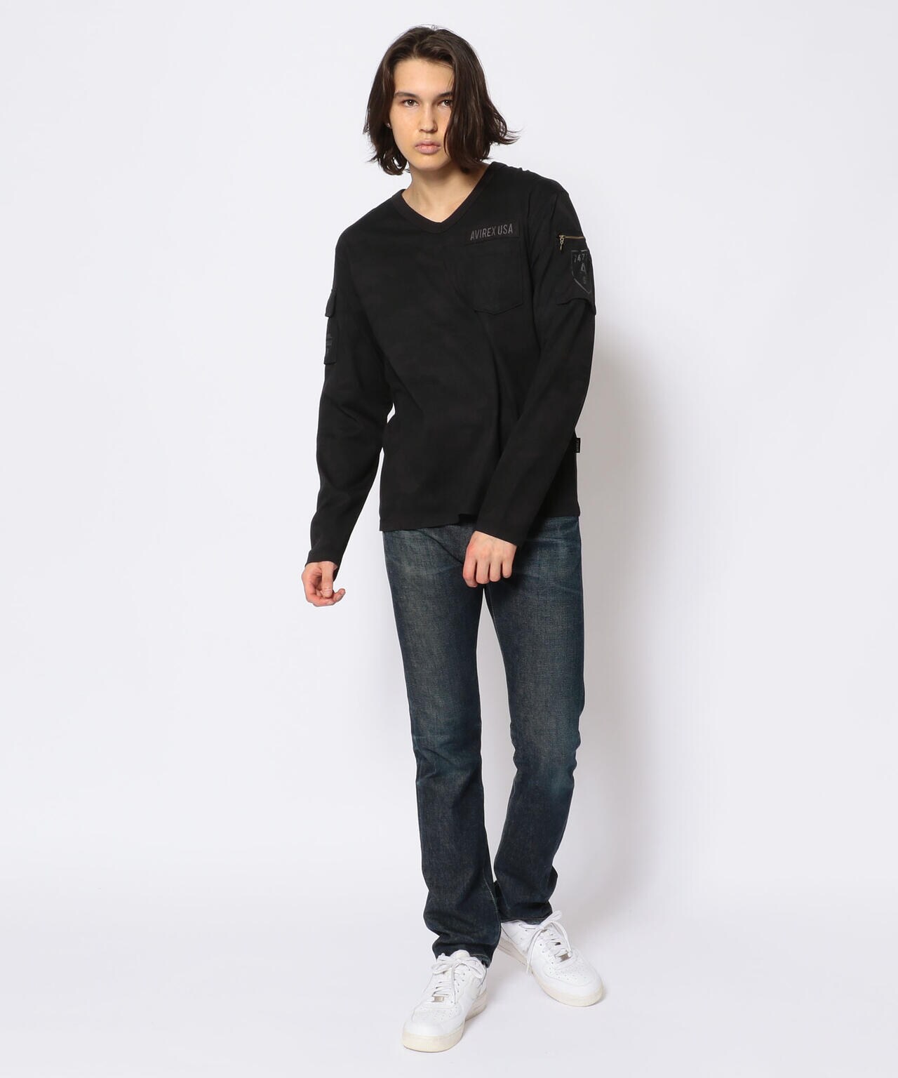 【WEB限定】ファティーグ  Vネック Tシャツ /FATIGUE V-NECK T-SHIRT