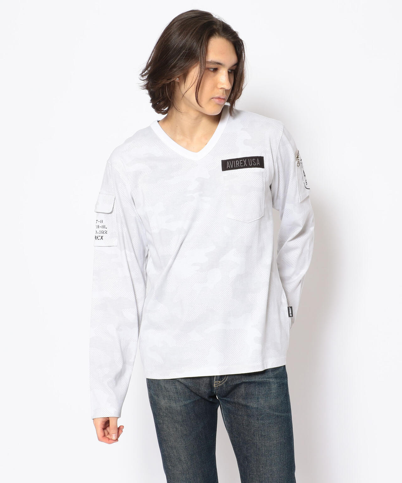 【WEB限定】ファティーグ  Vネック Tシャツ /FATIGUE V-NECK T-SHIRT