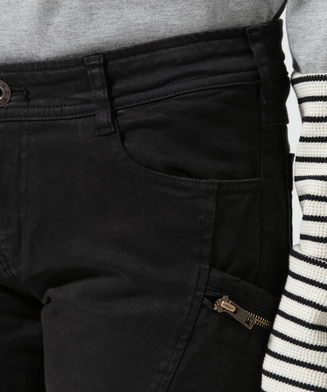 SIDE ZIP POCKET SKINNY PANTS/ サイドジップポケット スキニーパンツ