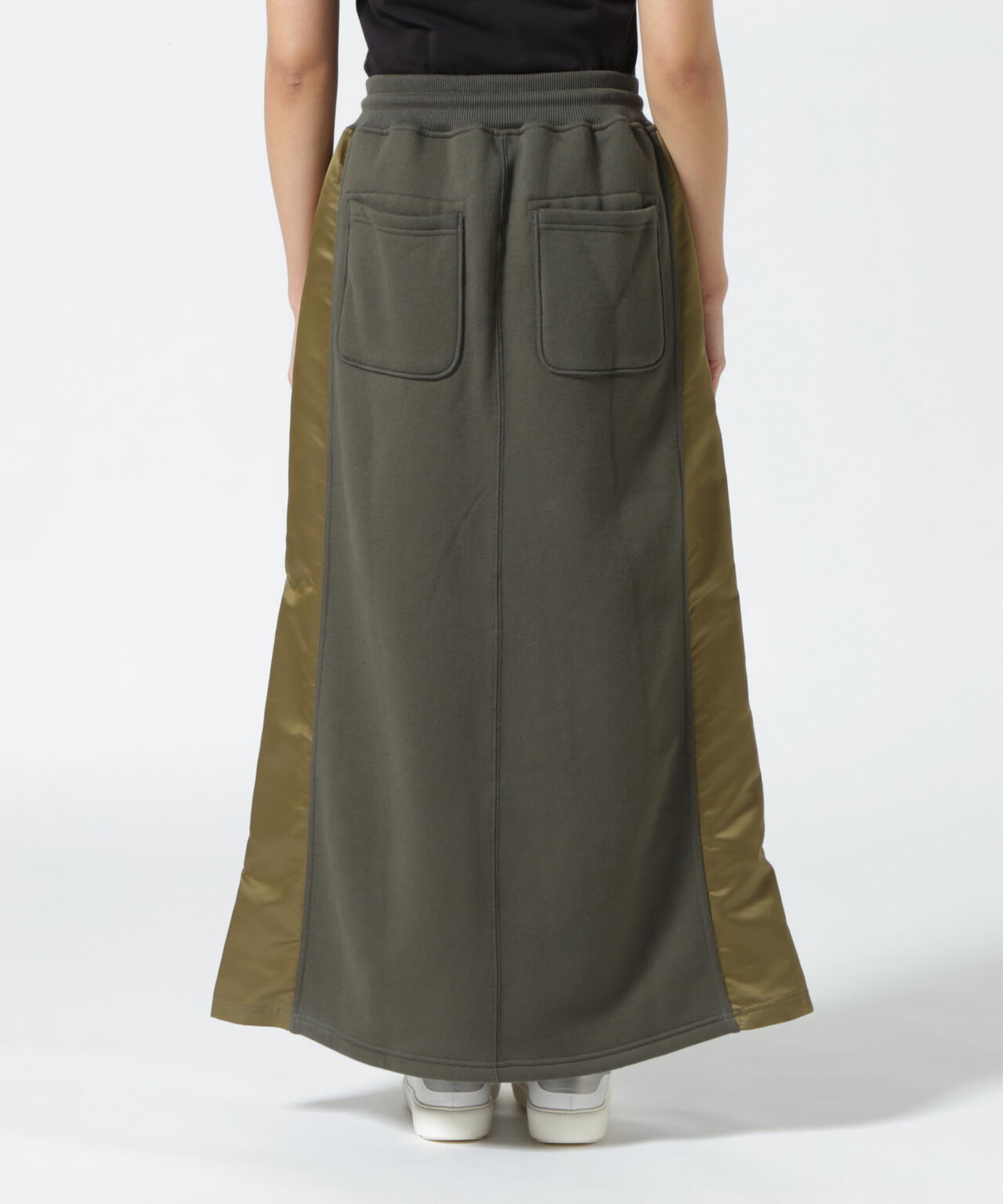 【WEB&DEPOT限定】スウェットコンビロングスカート/ SWEAT COMBI LONG SKIRT
