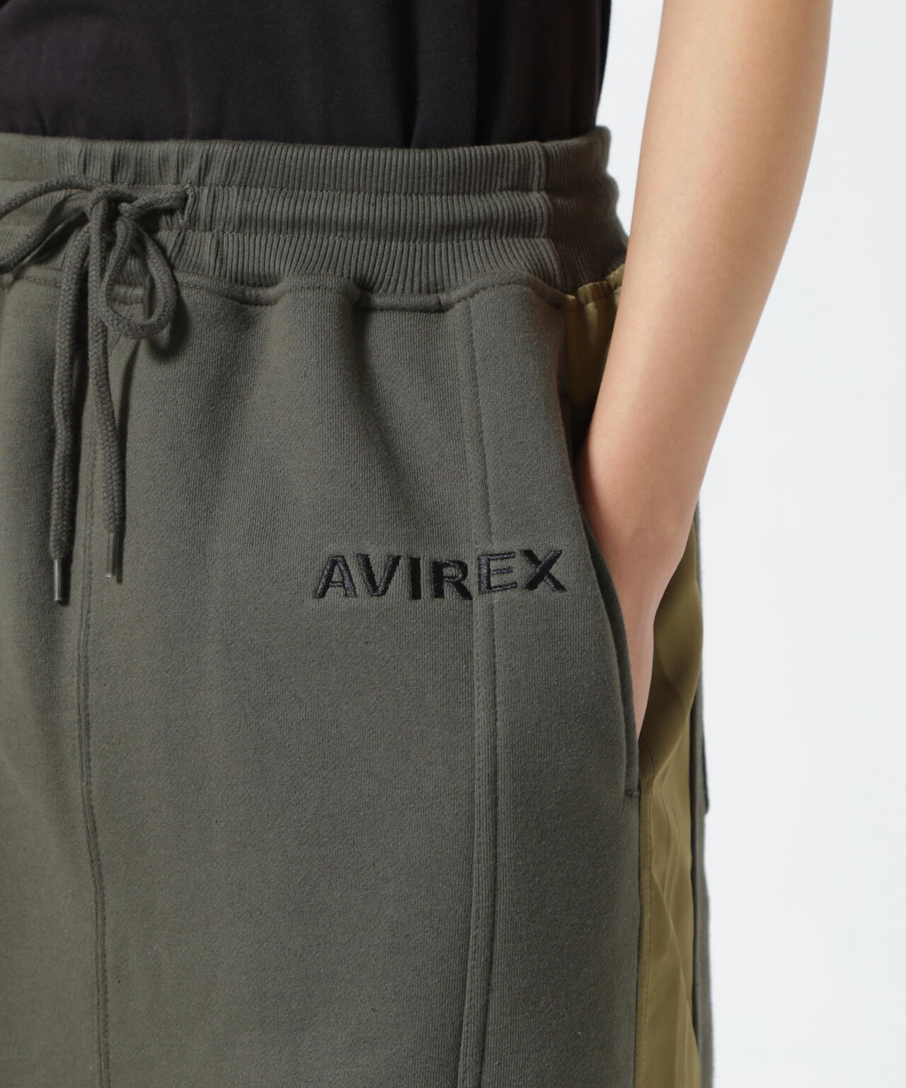 【WEB&DEPOT限定】スウェットコンビロングスカート/ SWEAT COMBI LONG SKIRT