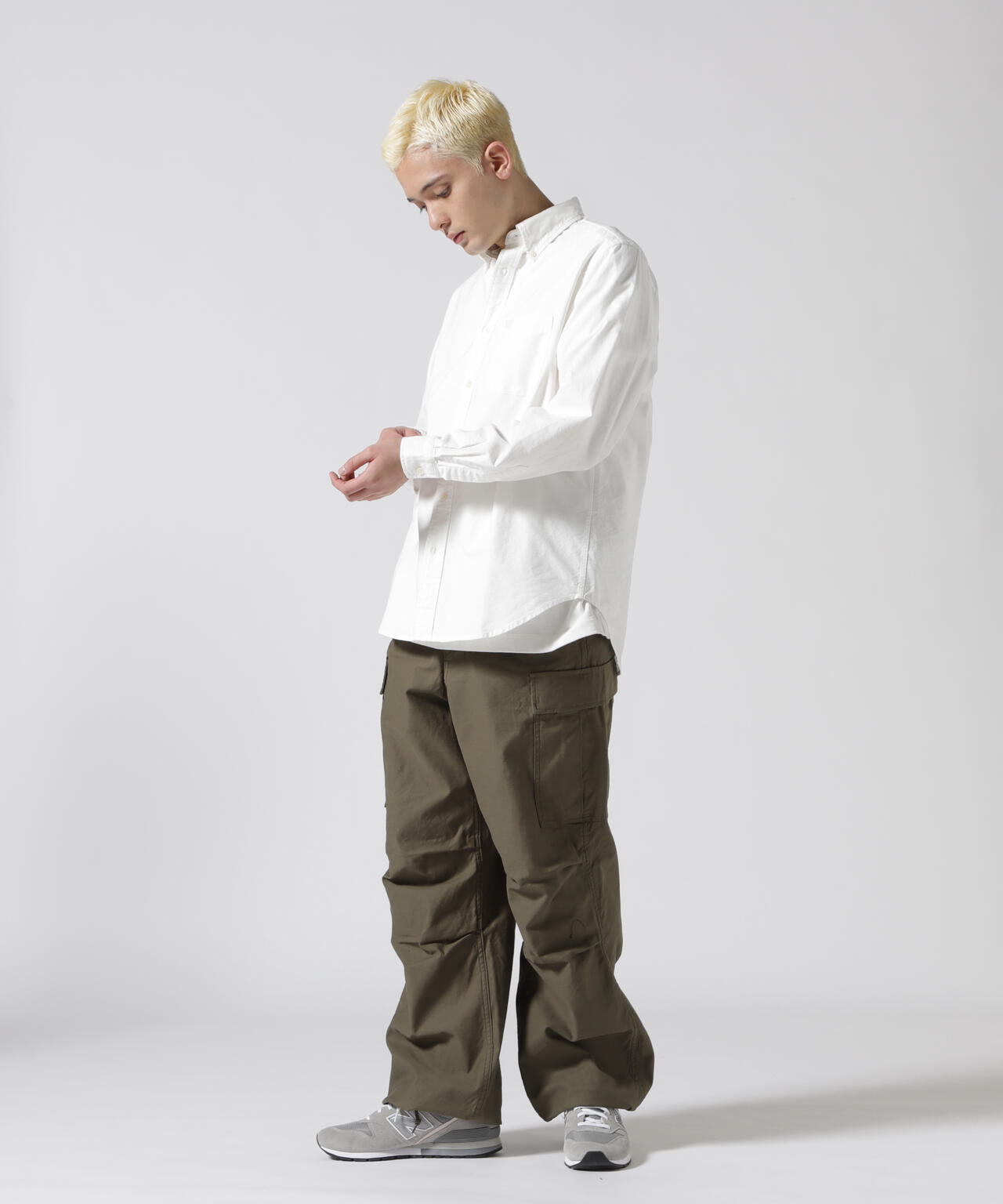 《DAILY/デイリー》BASIC OXFORD LONG SLEEVE B.D. SHIRT / 長袖 ベーシック オックスフォードシャツ