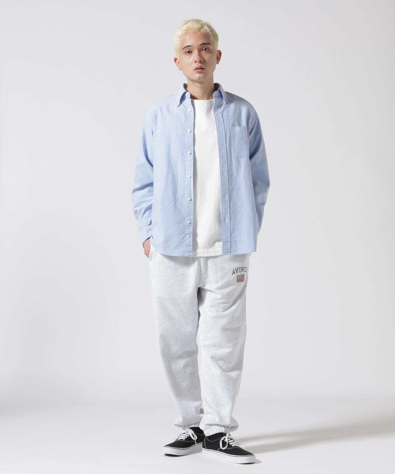 《DAILY/デイリー》BASIC OXFORD LONG SLEEVE B.D. SHIRT / 長袖 ベーシック オックスフォードシャツ