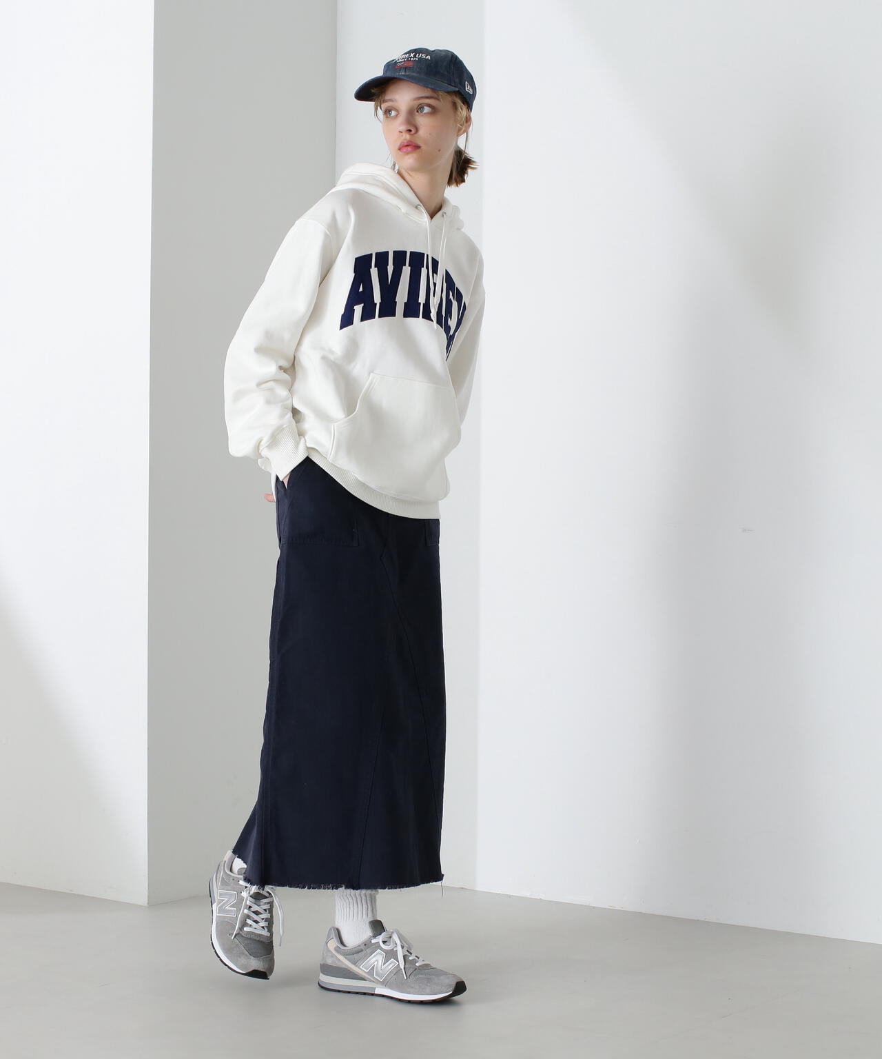 《DAILY/デイリー》PULLOVER SWEAT PARKA LOGO / プルオーバー スウェット パーカー ロゴ / AVIREX