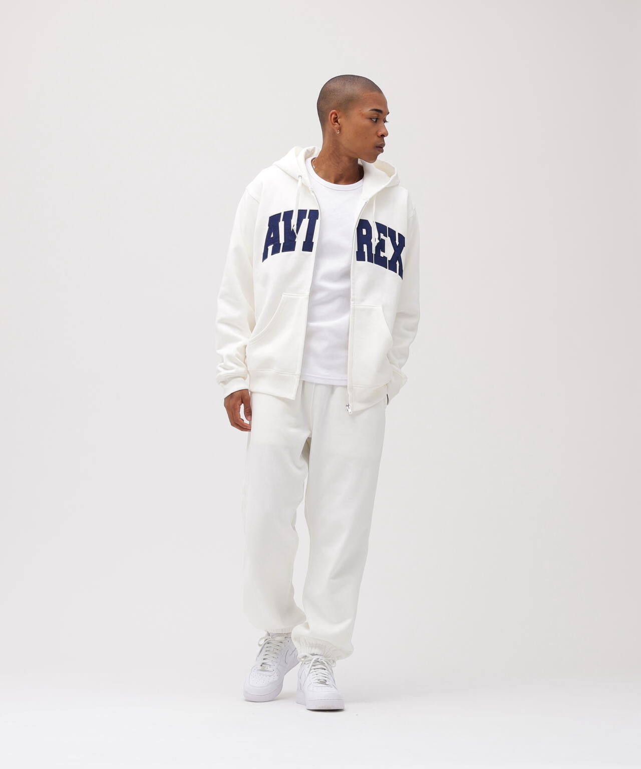 《DAILY/デイリー》ZIP UP SWEAT PARKA LOGO / ジップアップ スウェット パーカー ロゴ / AVIREX /