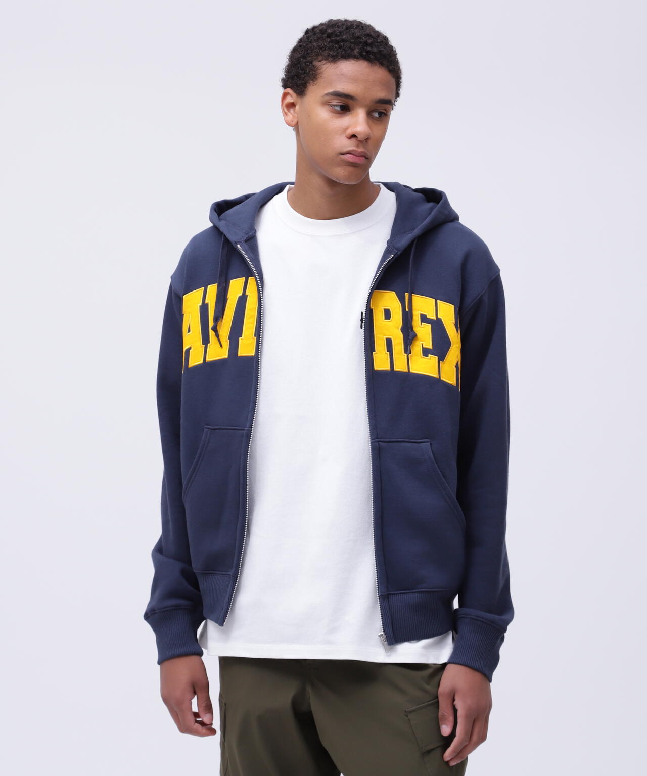 《DAILY/デイリー》ZIP UP SWEAT PARKA LOGO / ジップアップ スウェット パーカー ロゴ / AVIREX /