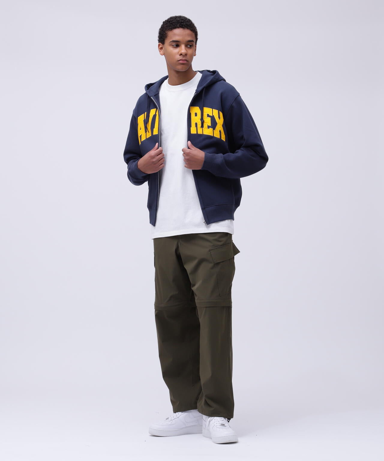 《DAILY/デイリー》ZIP UP SWEAT PARKA LOGO / ジップアップ スウェット パーカー ロゴ / AVIREX /
