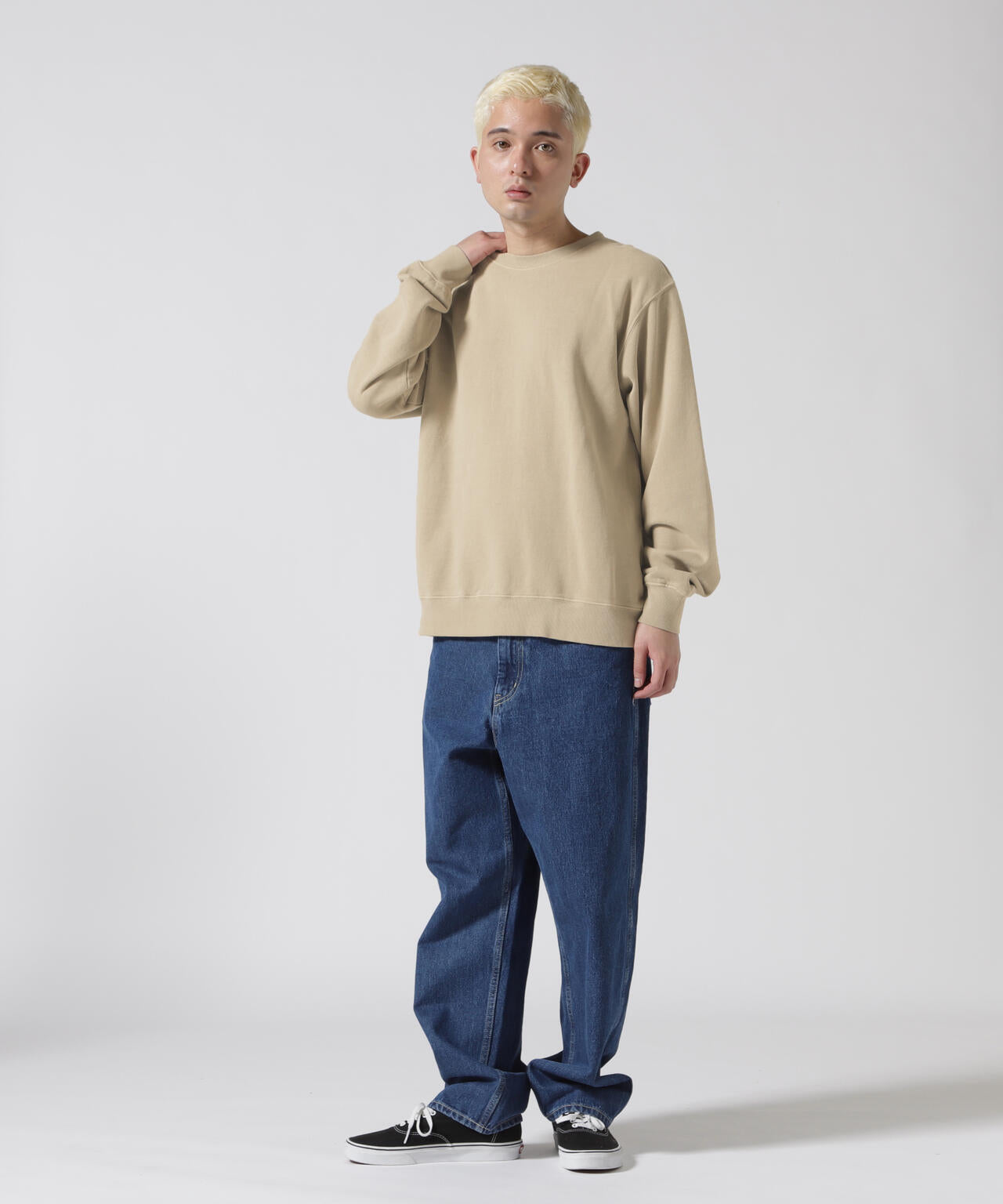 《DAILY/デイリー》FADE WASH CREW NECK SWEAT / フェード ウォッシュ クルーネック スウェット
