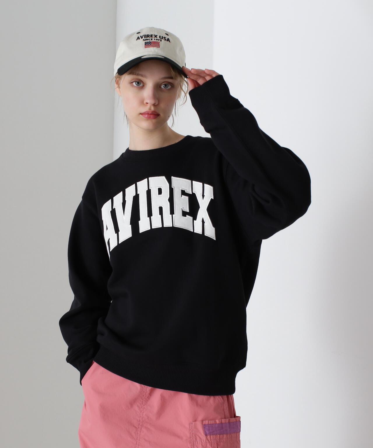 《DAILY/デイリー》CREW NECK L/S SWEAT LOGO / クルーネック ロングスリーブ スウェット / AVIREX /