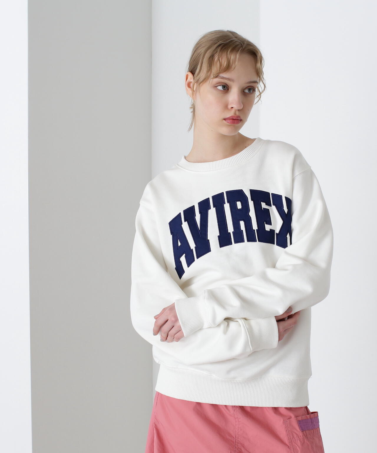 《DAILY/デイリー》CREW NECK L/S SWEAT LOGO / クルーネック ロングスリーブ スウェット / AVIREX /