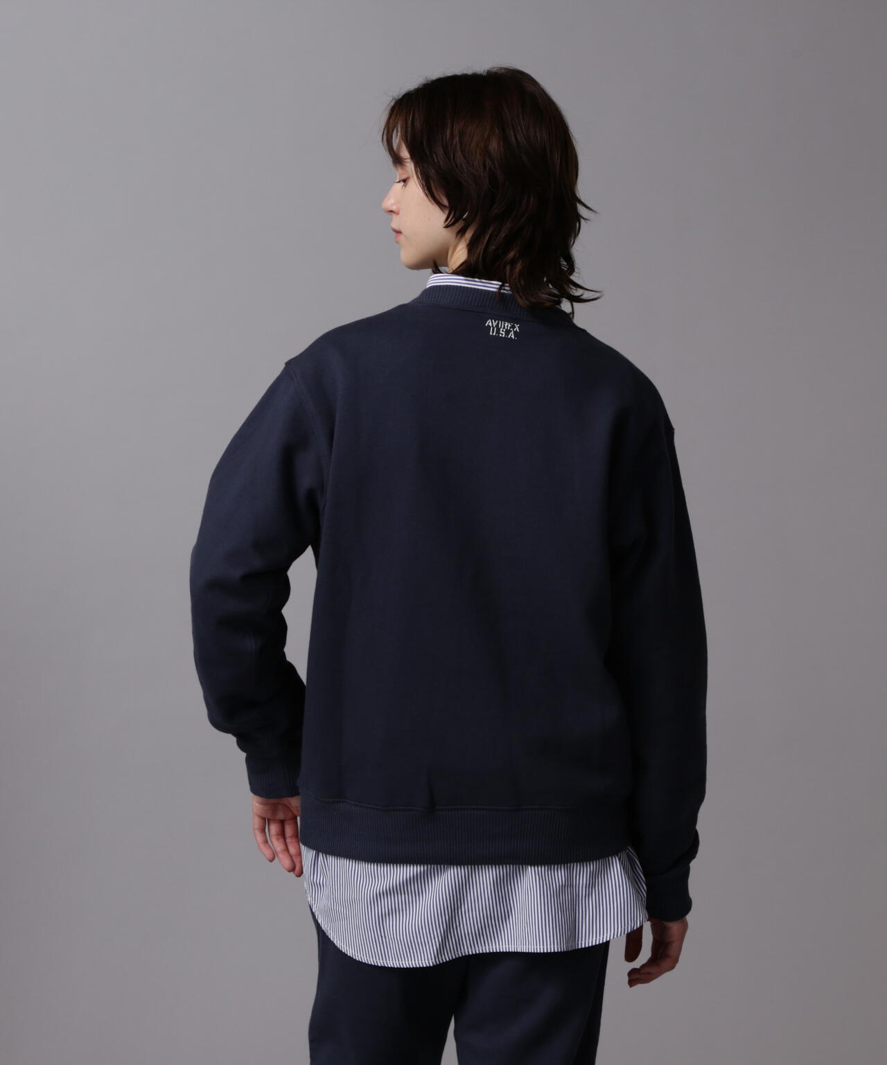 《DAILY/デイリー》CREW NECK L/S SWEAT LOGO / クルーネック ロングスリーブ スウェット / AVIREX /