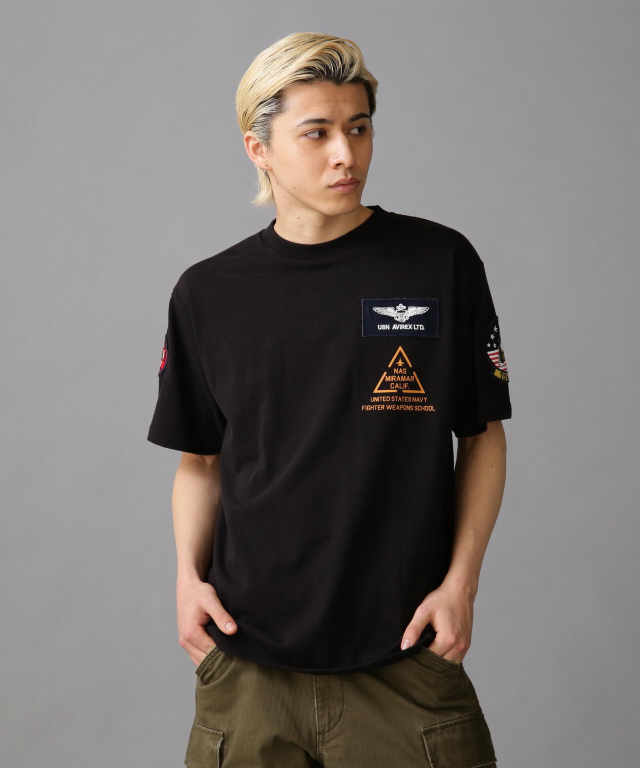 TOP GUN PATCH & PRINT T-SHIRT / トップガン パッチ ＆ プリント Tシャツ