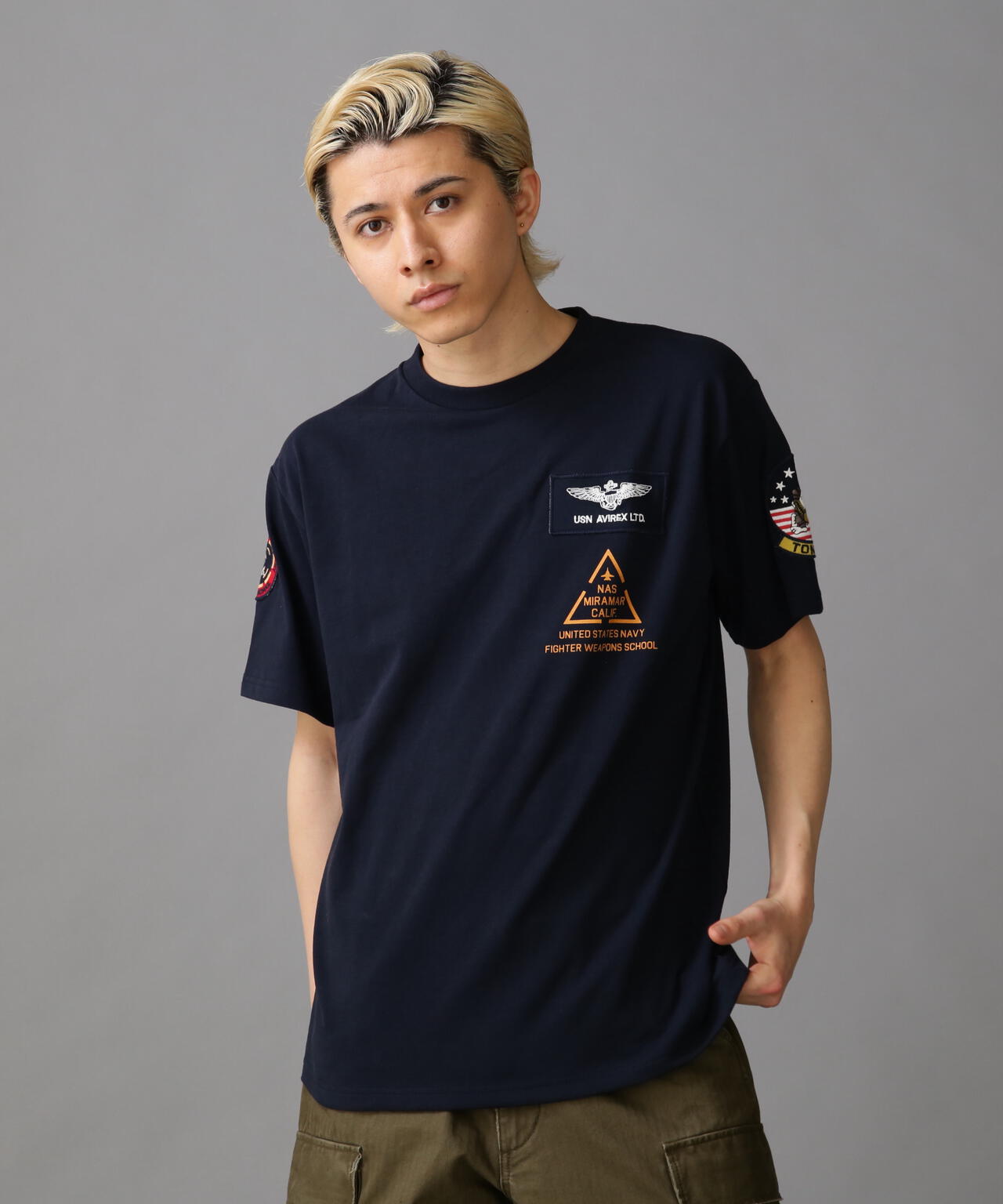 TOP GUN PATCH & PRINT T-SHIRT / トップガン パッチ ＆ プリント Tシャツ