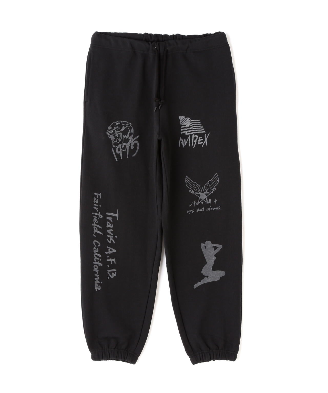 《WEB限定》STENCIL PRINT SWEAT PANTS / ステンシル プリント スウェットパンツ / AVIREX / アヴィレ