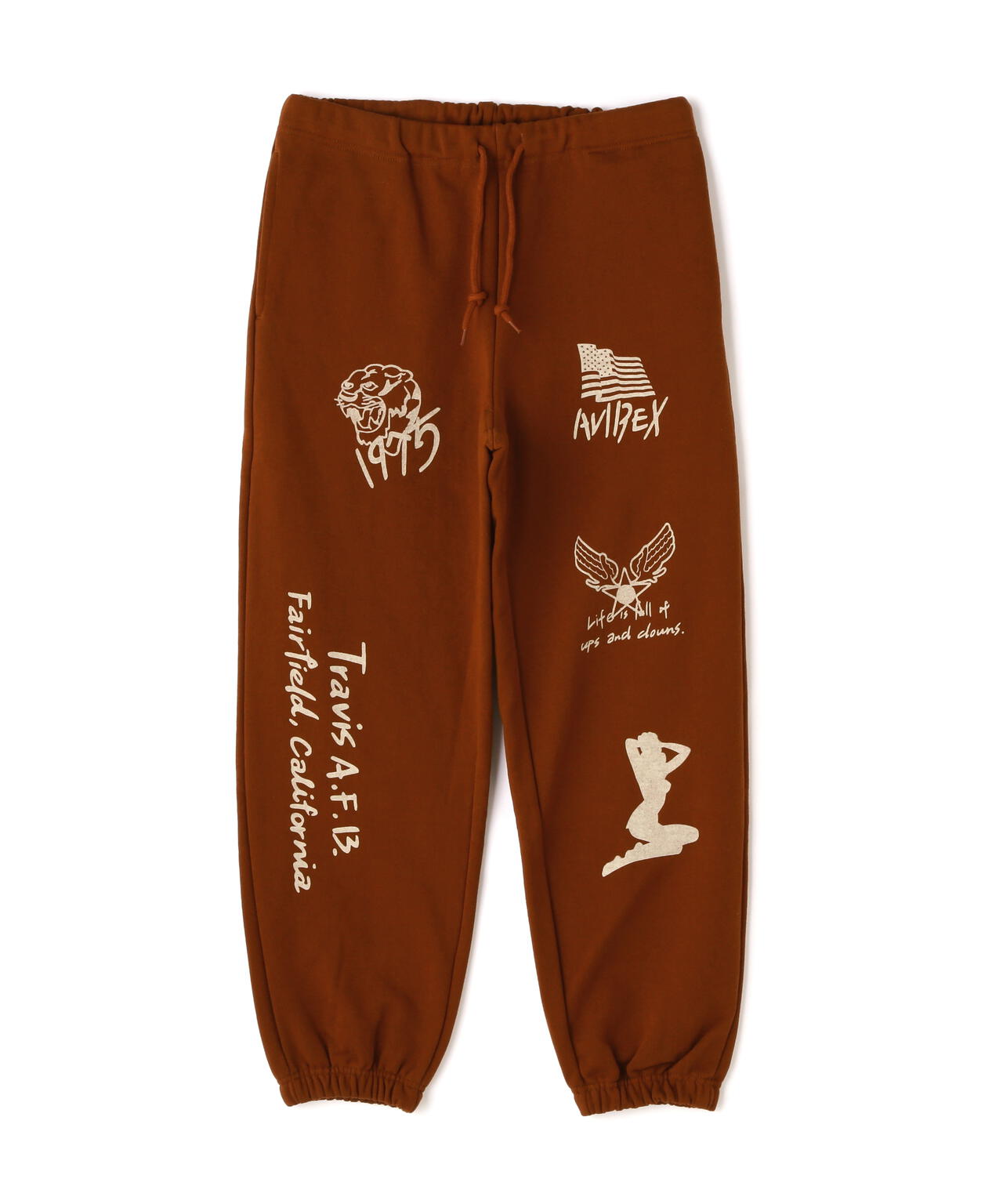 《WEB限定》STENCIL PRINT SWEAT PANTS / ステンシル プリント スウェットパンツ / AVIREX / アヴィレ