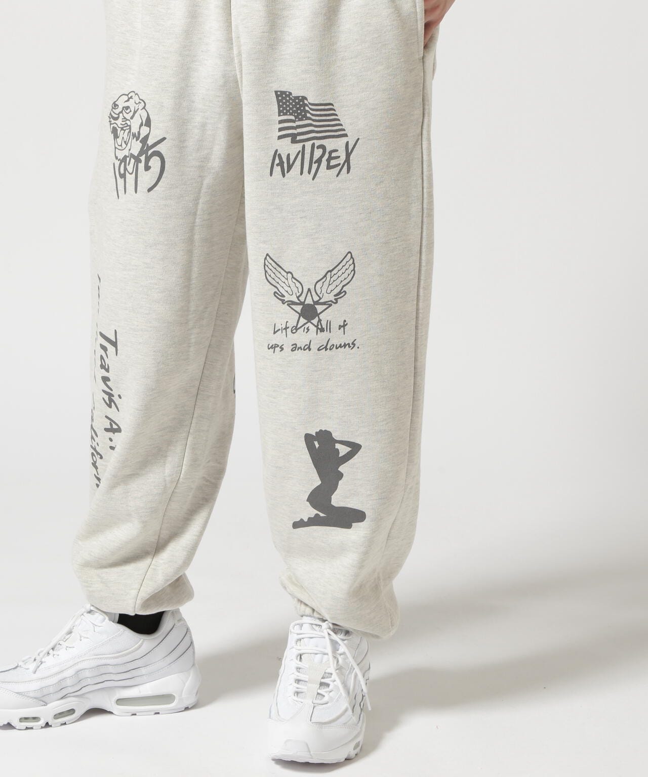 《WEB限定》STENCIL PRINT SWEAT PANTS / ステンシル プリント スウェットパンツ / AVIREX / アヴィレ