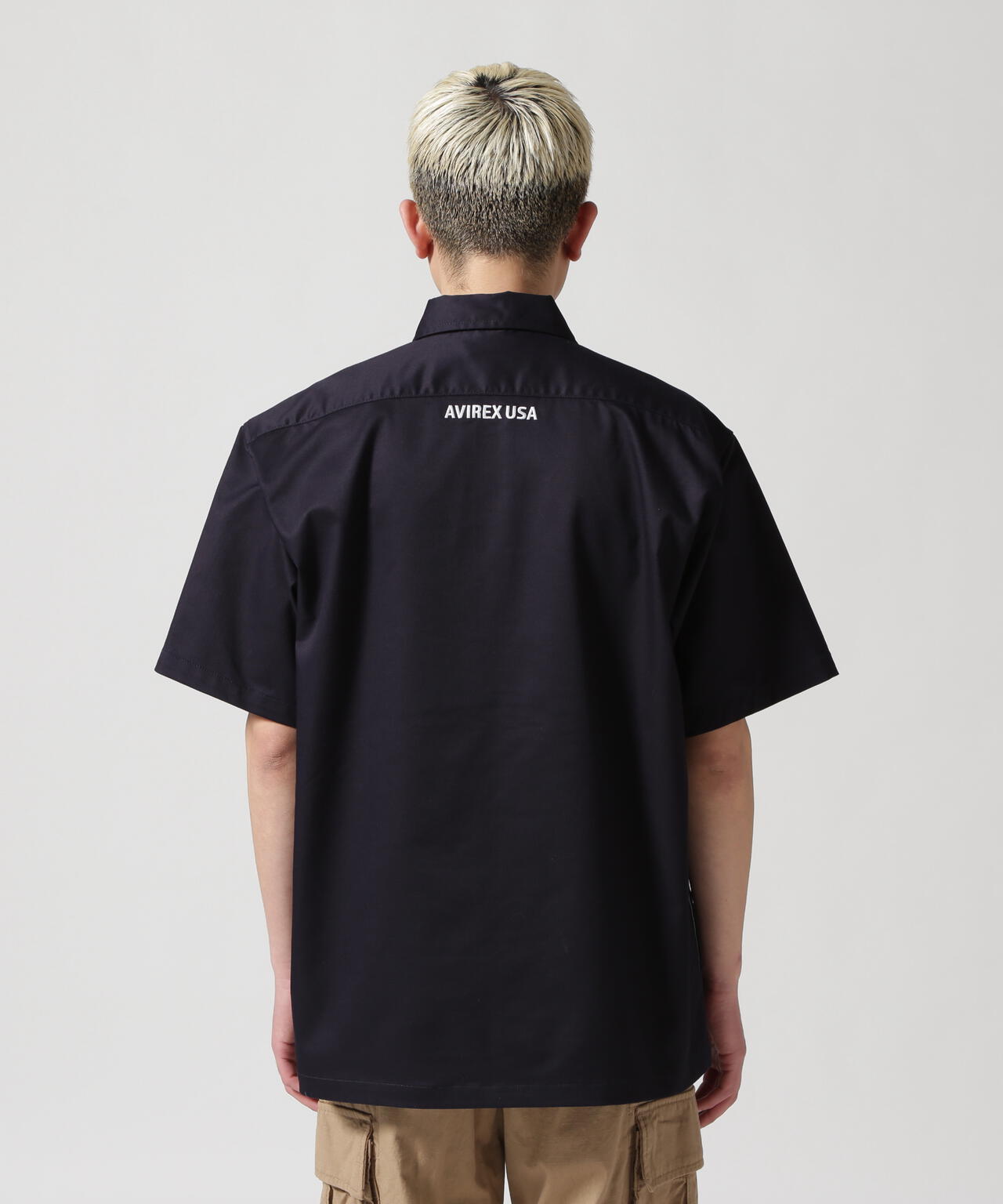 《WEB&DEPOT限定》S/S ZIP UP WORK SHIRT / ショートスリーブ ジップアップ ワークシャツ / AVIREX /